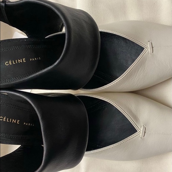 Celine Soft V Neck Bicolor Nappa Lamb 37 - Picture 5 of 9